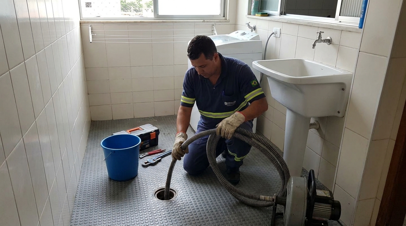 Desobstrução na Cozinha em Londrina‑PR